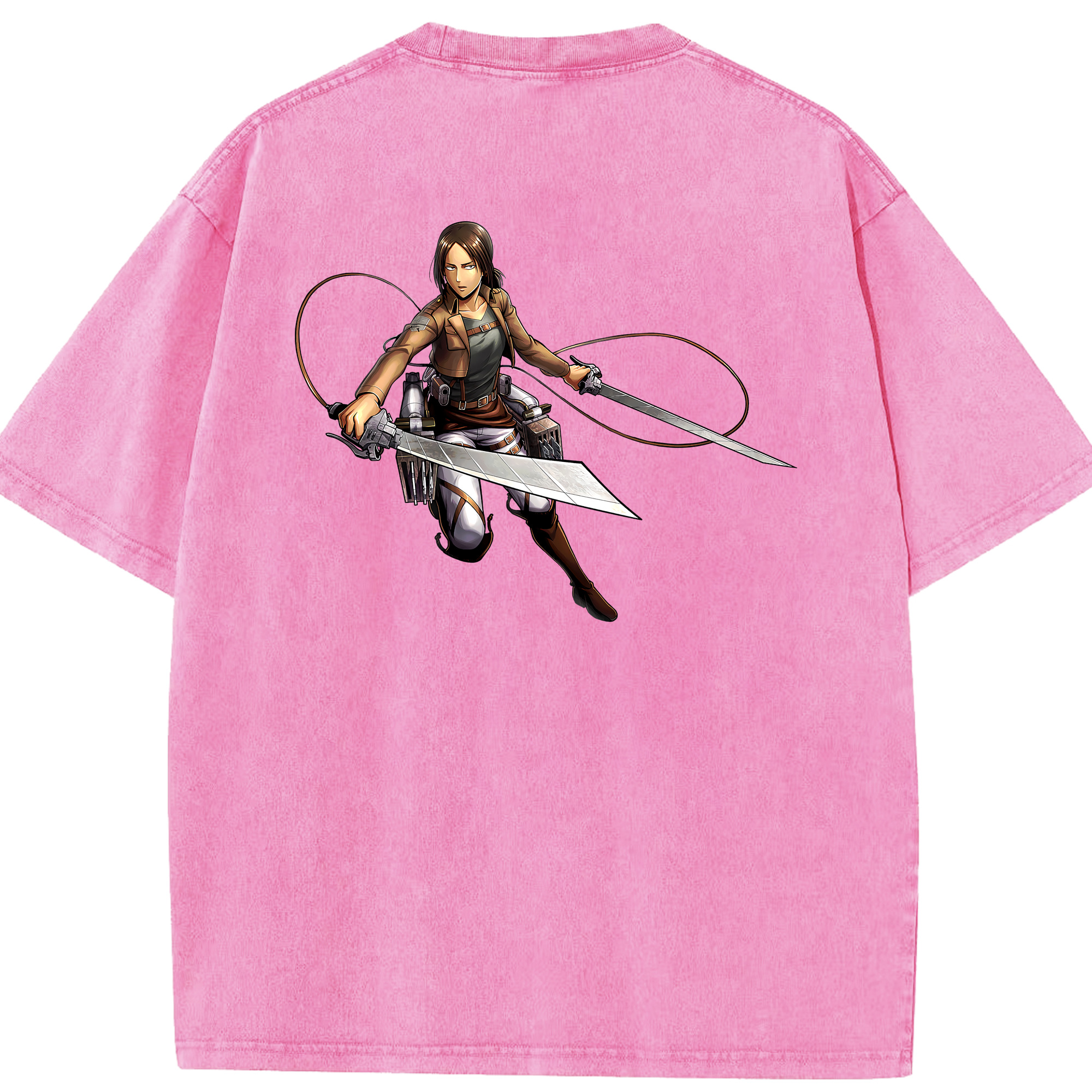 （画像用） 進撃の巨人 Attack on Titan 綿100% ヴィンテージ風 半袖Tシャツ（背面プリント）